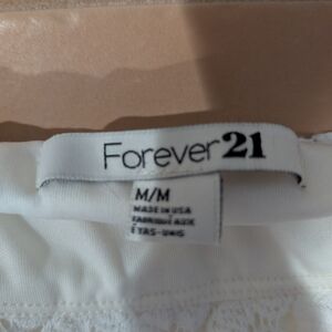 Forever 21 Cream Lace Detail Top